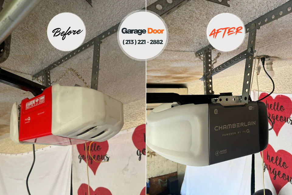 Before and after: garage door repair University Center, VA